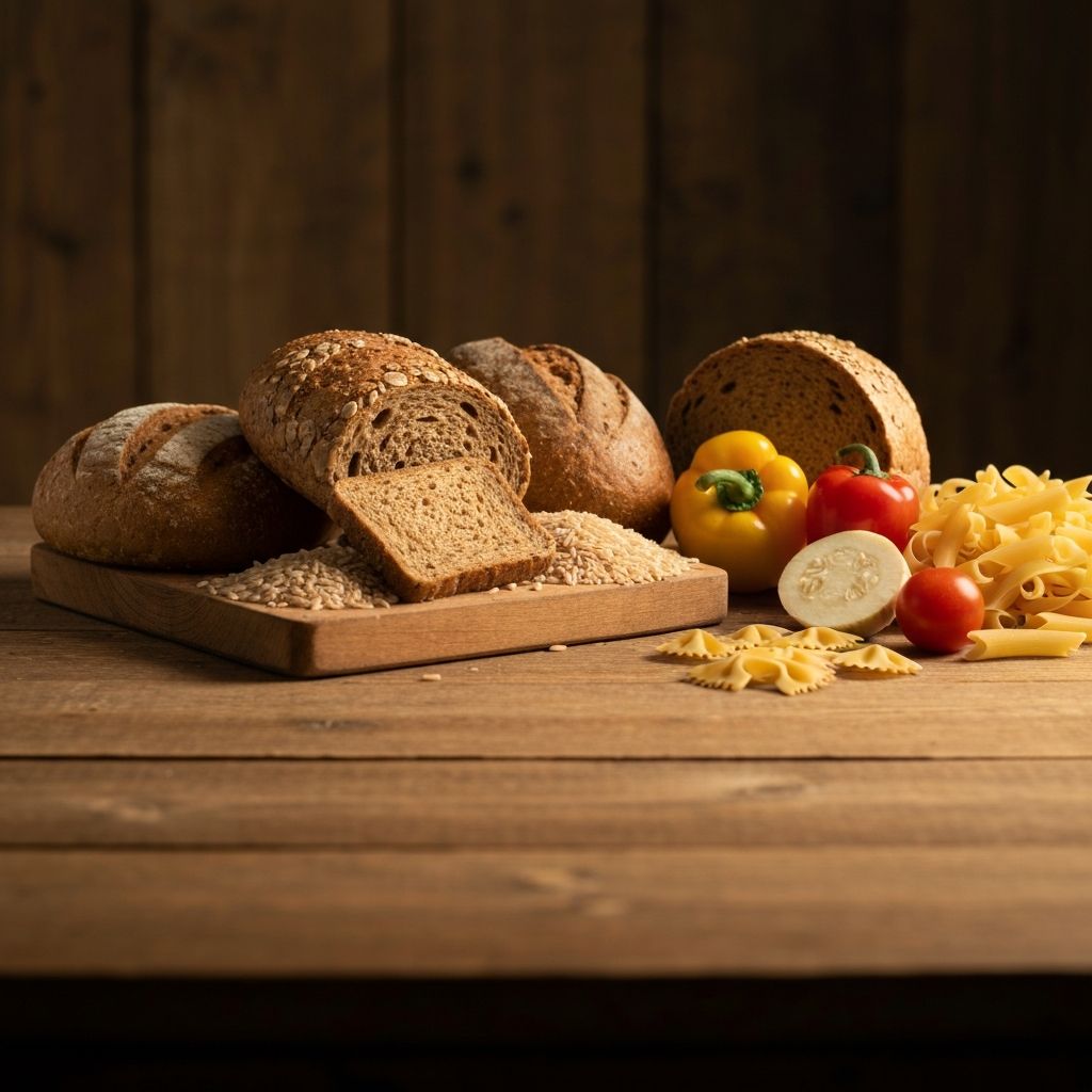 Kompleksni ugljeni hidrati: crni hleb, braon pirinač, povrće i testenina na prirodnoj podlozi